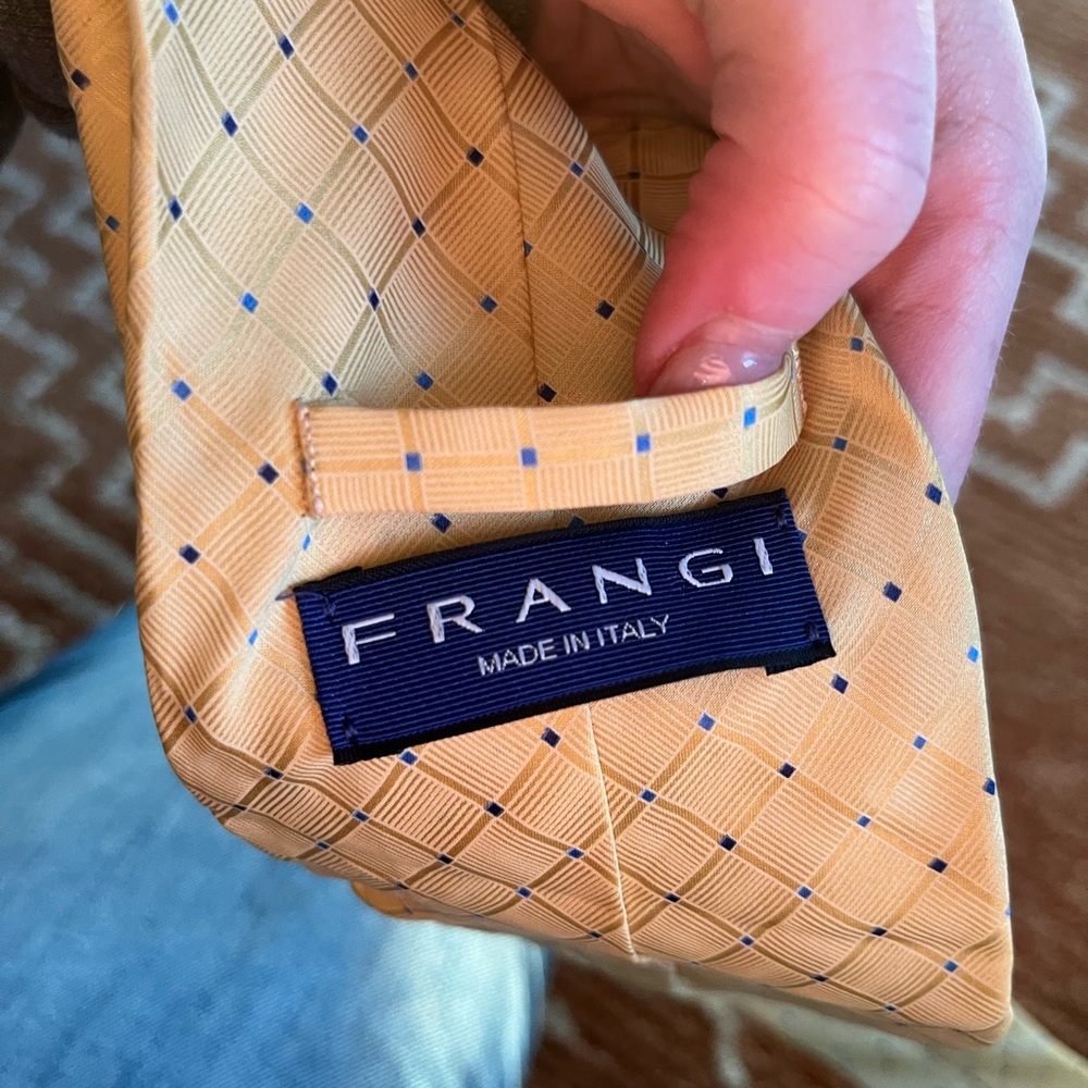 Frangi Yellow Patterned Tie